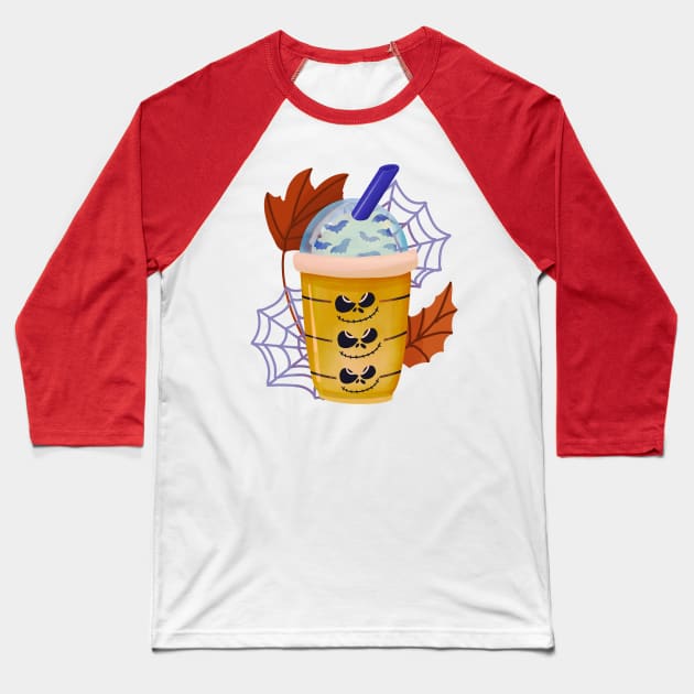 Spooky Halloween Milk Tea Baseball T-Shirt by i am Cuta